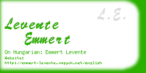 levente emmert business card